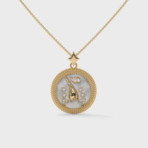 Scorpio Zodiac Lab Grown Diamond Pendant, Solid Gold or Silver